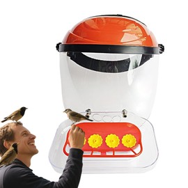 Hat Hummingbird Feeder,Wild Bird Feeders | 4 Feeding Ports Accessories Face Cover Accessories Adjustable Headband for Outdoor Deck Garden Deck Porch Window
