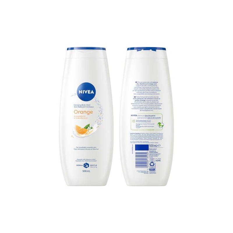 NIVEA Jabón Líquido Corporal Humectante Orange And Avocado Oil (400