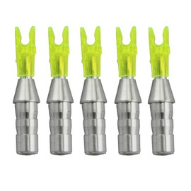 UP100 24 Sets Outer Diameter 4.2mm Pin Nock L Size Archery Arrow Pin Nock Arrow Tail Wings for Compound Recurve Bow Carbon Arrow (Transparent Yellow)