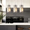 Modern 4\" Crystal Pendant Light 3-Pack Adjustable Hanging Ceiling Lamp