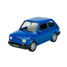 Welly Fiat 126 Blue Identical Polski Fiat 126p 1972-2000 1/34-1/39 Metal Model Car Die Cast New in Box