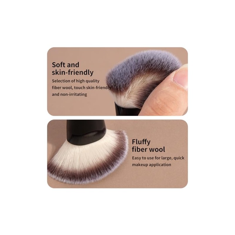 MAANGE Brochas para Maquillaje Profesional, 4 Brochas Maquillaje de Doble