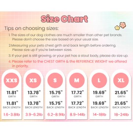 Pet Dog Harness Dress, Cute Dog Clothes for Small Dogs Girl, Striped Cotton Princess Puppy Dresses with Bowkont D-Ring, Summer Doggy Outfit Cat Clothing (Pink, XS)