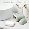 Pack of 2 Travel Waterproof Soap Box with Draining Rack