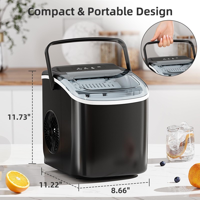 Antarctic Star Ice Maker Countertop, Portable Ice Machine with Carry