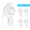 Husalsea Extra Strong Suction Cup Hooks for Bathroom, 4 Pack