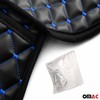 OMAC Car Seat Cover Black with Blue Breathable Cushion PU