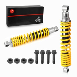 Front Shocks Absorber Yellow Spring & Bolt lock Nut Compatible with Yamaha Banshee 350 YFZ350 1987-2006