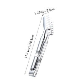 Spaghetti Tongs, Pasta Tongs with Prong Handle, 28 cm Spaghetti Tongs, Food Tongs, Stainless Steel, Pasta Serving Tong, Silver Pasta Tongs, Stainless Steel, Kitchen Tongs