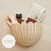 BEBE BASK Scalloped Wicker Wall Basket - The Original -