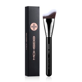 EIGSHOW Foundation Brush with Wave Shaped Head for Liquid, Cream, Powder Blending Cheekbones Jawline, Large Premium Dense Synthetic Bristles (F659)