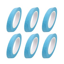 Masking Tape, 0.6 Inch/15 mm, 13 Yards, 6 Rolls, Light Blue, Painters Tape, Arts & Crafts Tape for DIY, Decorative, Drafting Craft Tape, Gift Wrapping, Total 255 Feet