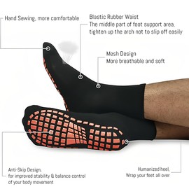 BDEPSTR 2 Pairs of Non-Slip Socks, Yoga Socks, Non-Slip Socks, Grip Socks for Ballet, Pilates, Hospital, Fitness