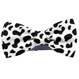 KAWAMOUSE Adjustable Pre-tied bow tie for Men (Animal Print Dalmatians Pattern) Elegant Cute Bowties for Dogs Cats Pets