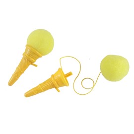 Bulk 12 Mini Ice Cream Cone - Shooter Popper Toy - Foam Ball Shoots from Cone - Launcher Novelty Toy (1 Dozen)