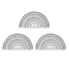 Mebamce 3 Pack Plastic Protractor 180 Degrees 4 Inches for