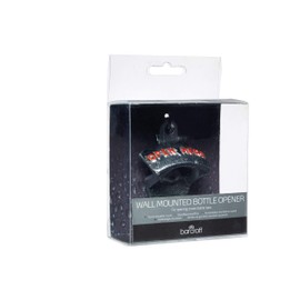 BarCraft KCBCWALL Wall Mounted Bottle Opener, Retro Design, 6.5 x 3 x 8cm, Silver
