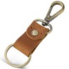 Jack&Chris Genuine Leather Keychain, Small Keychain for Man and Women,