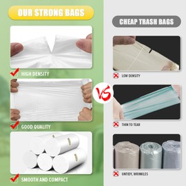 T.FORING 13 Gallon Tall Kitchen Trash Bags - 110 Count Clear Plastic Garbage Bags Unscented Trash Can Liners Strong Waste Basket Bags 49.2 Liter for Home and Office Bins