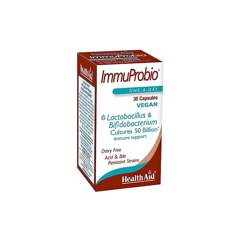 HealthAid ImmuProbio Digestive Vegan Capsules - Pack of 2, Total