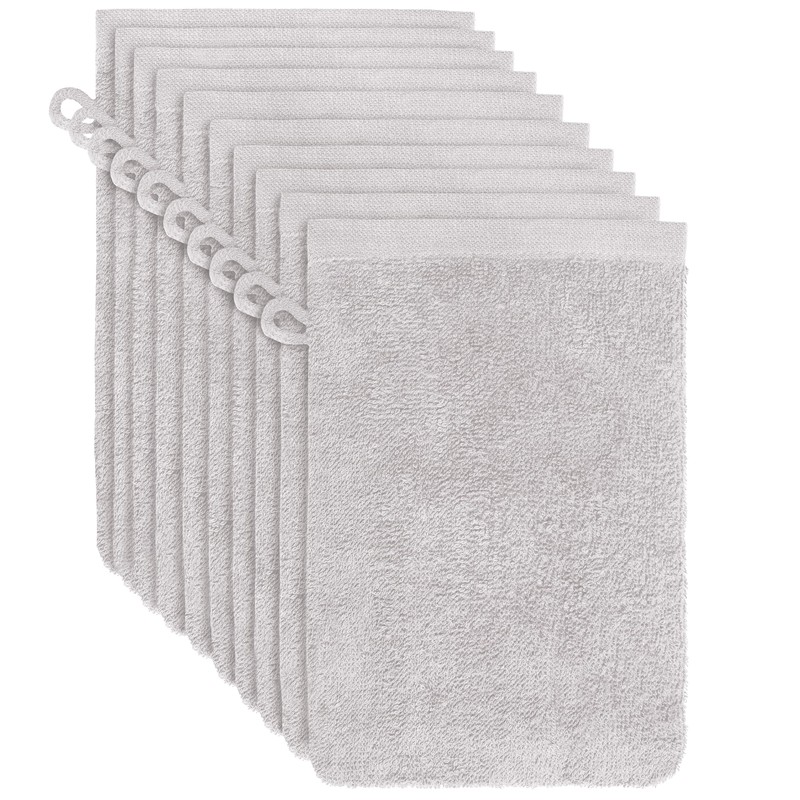 NatureMark Terry Cloth Wash Mitts, Pack of 10, Wash Cloth,