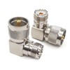 Ahoaepy 2PCS PL259 UHF 90 Degree Right Angle Coax Adapter,