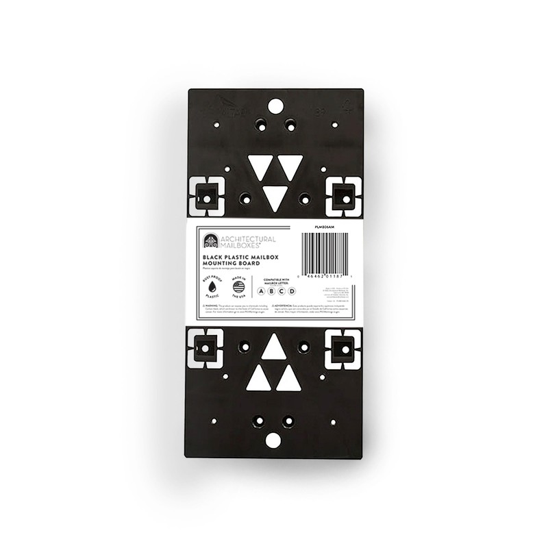 Architectural Mailboxes PLMB06AM Plastic Bracket Mailbox Mounting Board, Black