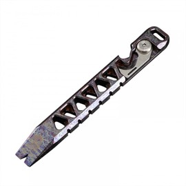 EDC Pry Bar EDC Tool Keychain Titanium Alloy Pry Bar with Bottle Opener/Quick Cutting Function for Outdoor Use
