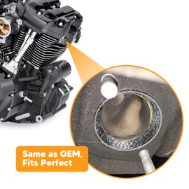 Mofun Exhaust Gasket for 1984-2023 Harley Big Twin and Sportster Models,Dyna,Touring,Softail,etc,1 Pair 2pcs,Made of Wire and Graphite