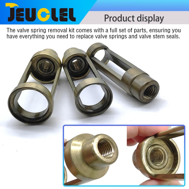 JEUCLEL 8PCS Valve Spring Removal Tool Kit with Valve Adaptor,