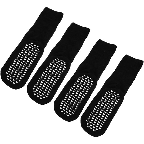 SAFIGLE 4pcs Men Non-binding Nursing Socks Cotton Hospital Foot Warm