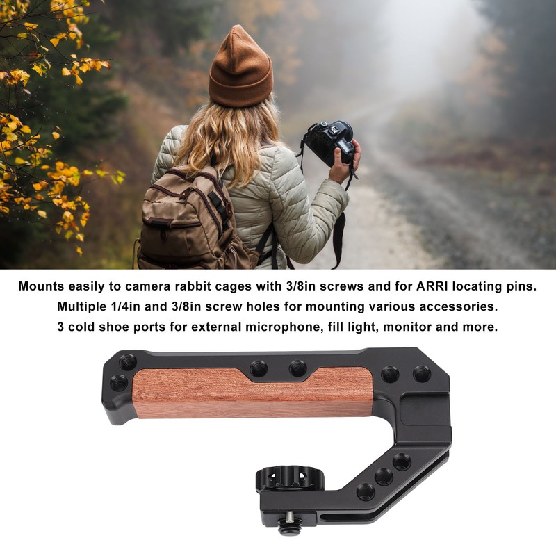 Camera Top Handle 1/4inch 3/8inch 3 Cold Shoe Ports Aluminum