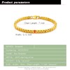 Dankadi 925 Sterling Silver Bracelet Men Women 3MM Square Rolo