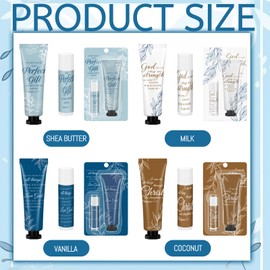 Leelosp 8/16/24 Sets Christian Inspiration Gifts Bulk for Women Travel Size Hand Cream, Lip Balm Set Bible Verse Religious Appreciation Gifts for Volunteers Teachers Nurses(Bright Color,24 Packs)