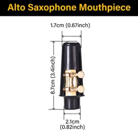 Balee 5C Alto Saxophone Mouthpiece with Clamp, A Reed and Plastic Cap for Wind Instrument Accessory Replacement for Professional and Beginner Saxophone Players (Alto saxophone)