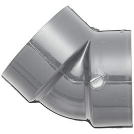 Spears 819 Series PVC Pipe Fitting, 45 Degree Elbow, Schedule 80, 1/2" NPT Female
