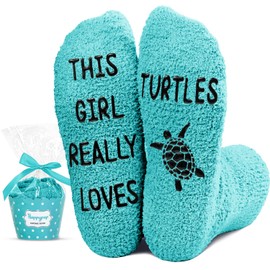 HAPPYPOP Turtle Gifts for Women Girls- Ocean Marine Gifts for Animal Lover Teens, Turtle Animal Ocean Socks