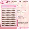 Yawamica Self Adhesive Eyelashes Brown Lash Clusters No Glue Needed