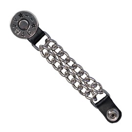 Hot Leathers VXC1003 44-Magnum Dial Vest Extender Double Chrome Chains Genuine Leather 4" - 4"