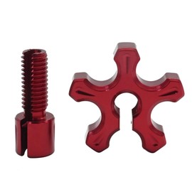 Aynaxcol CNC Aluminum Slotted Screw for M8 Motorcycle Brake Clutch Cable Adjuster Replacement for AR125LC EN500 GPX250 ATC UTV Sports Bikes, Red