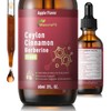 Ceylon Cinnamon Berberine Bitter Liquid Drops Supplement with Turmeric,Green Tea,Apple