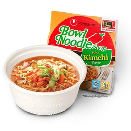 Nongshim Kimchi Noodle Soup Bowl, 3.03 Ounce (Pack of 6)