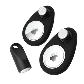 zonsiton Airtag Holder for Dog Collar Airtag Dog Collar Holder 2 Pack Anti-Lost Magnetic Design Airtag Case for Dog Collar Silicone AirTag Holder Easy Installation Fits All Width Collars