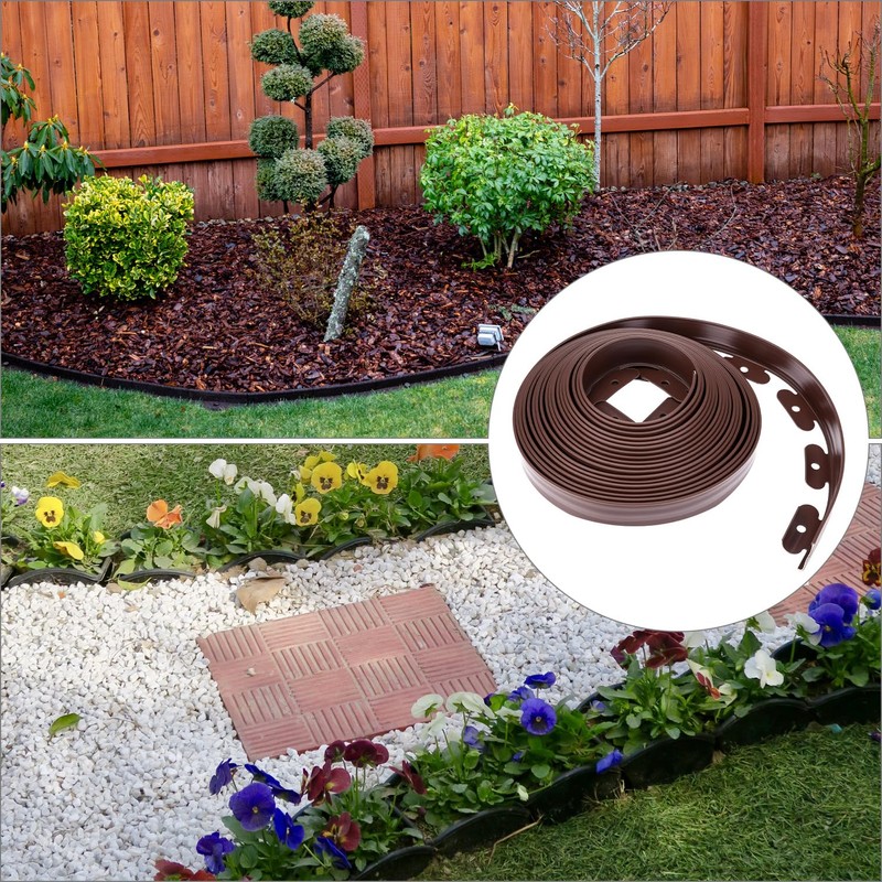 QWORK Garden Edging, 40ft x 2 in Polyethylene Landscape Edging