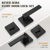 Brotima 1 Pack Keyed Entry Door Lever and Double Cylinder