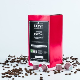 Tayst Espresso Pods, Espresso Pavoni Coffee Capsules, Compatible with Original Nespresso Machine, Sustainable Single Serve, Pack of 100
