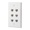 IBL - Cat6 Keystone Ethernet Wall Plate Female to Female