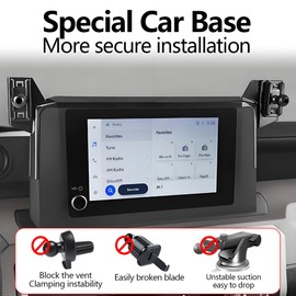 LUNQIN Car Phone Holder Mount for Toyota Tacoma 2024 2025 2026，4Runner 2025 2026【8-inch Screen】 Auto Accessories Navigation Screen Bracket Interior Decoration Mobile Cell Phone Mount