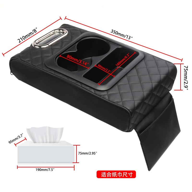 JDM Middli Multi-Functional Adjustable Armrest Cushion - Universal Car Boat