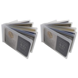 AG Wallets Set of 2 Clear Premium Quality Wallet Insert from (Bifold 6 Page)